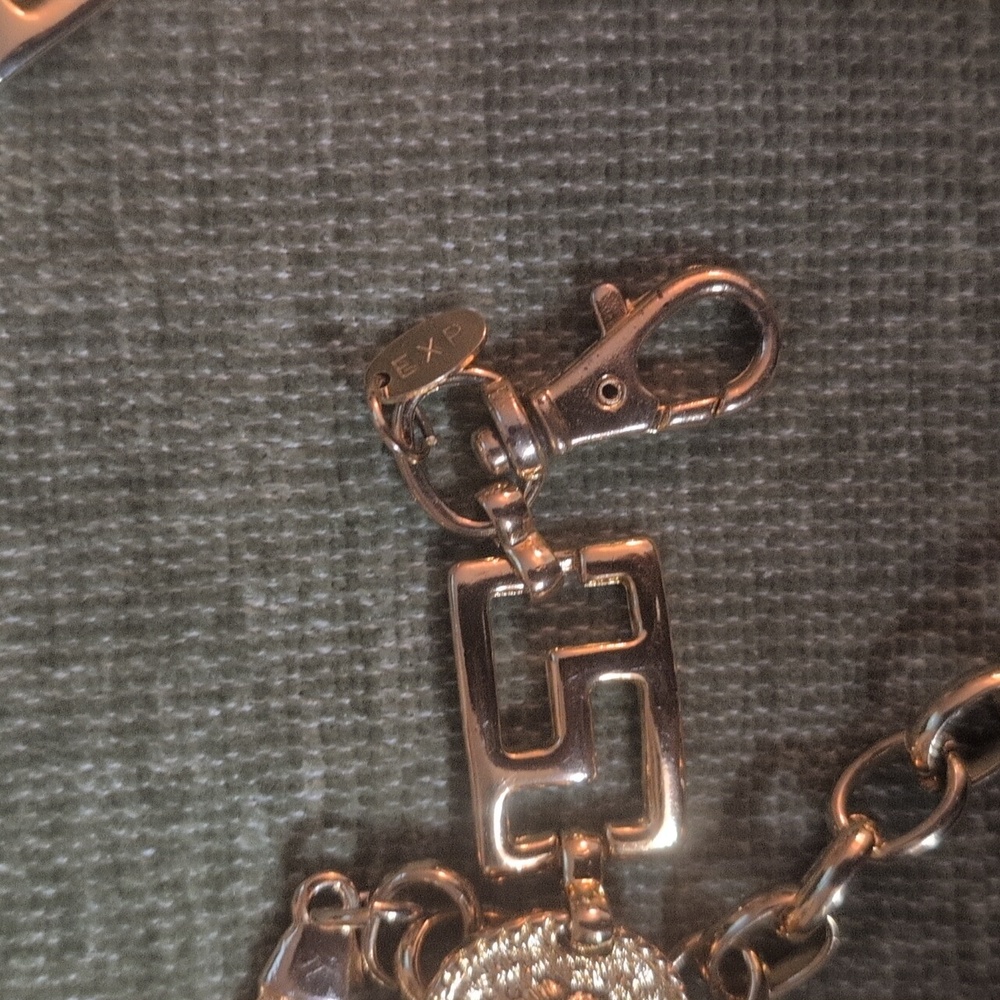 Amazing ESP Gold Tone Lion Head Madellions And Greek Symbols Belt - Picture 6 of 8